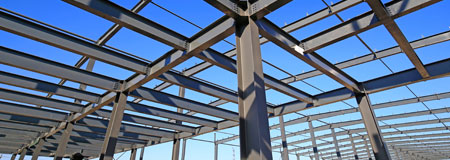 Image of steel frame building under construction