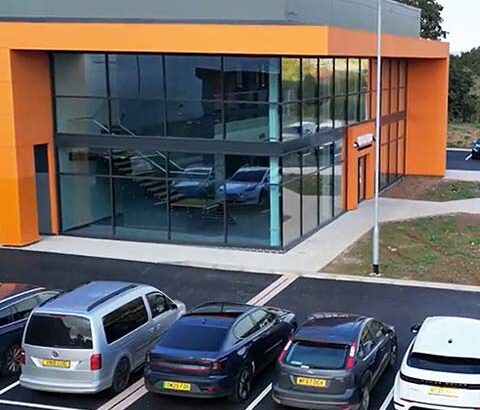 Featured image for the BOWA Medical UK project completion case study. External view of building reception.