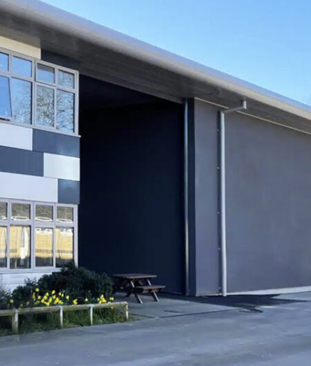 Exterior of theatre auditorium at Queen Elizabeth's Grammar School, Kent