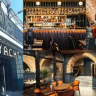 Photo collage of The Yacht bar and restaurant in Torquay, Devon
