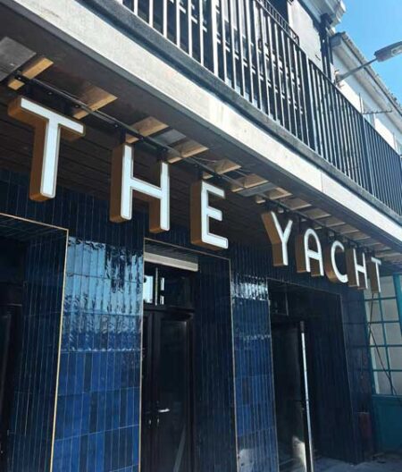 Exterior of The Yacht Bar and Restaurant in Torquay, Devon following structural refurbishment.