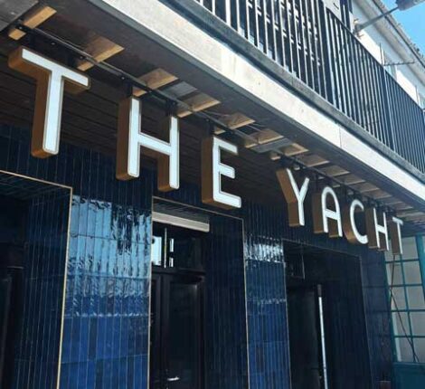Exterior of The Yacht Bar and Restaurant in Torquay, Devon following structural refurbishment.