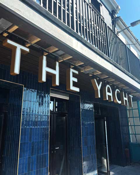 Exterior of The Yacht Bar and Restaurant in Torquay, Devon following structural refurbishment.